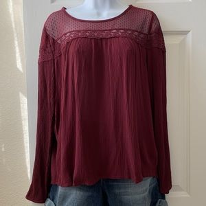 Xhilaration Gauzy Peasant Blouse